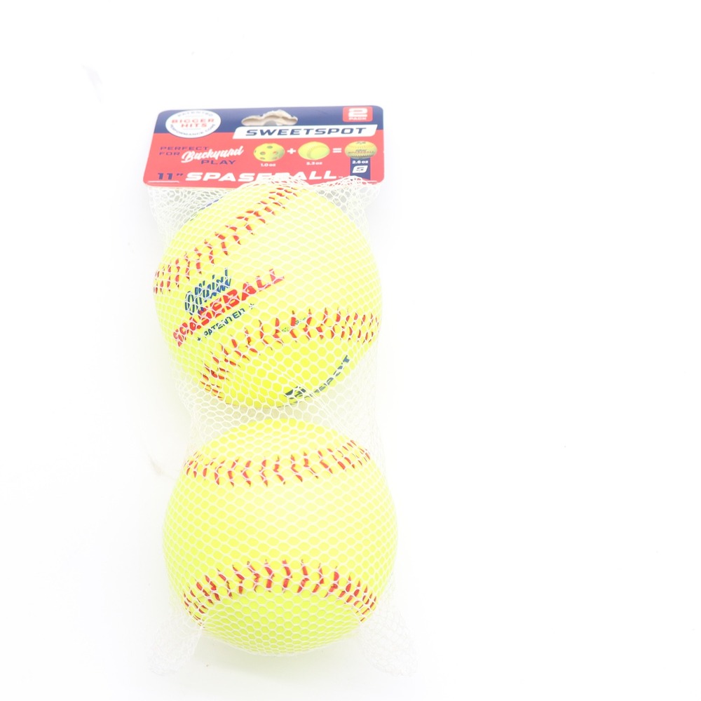 SweetSpot Spaseball 11 Inch Backyard Softball 2 Pack Neon Yellow